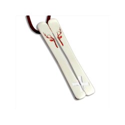 Silver+Surf Silber Schmuck Ski Gr&ouml;&szlig;e L Double Deer