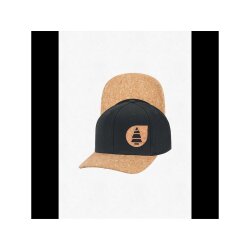 Line Cap schwarz black curved Snapback Korkschirm Picture Organic Clothing