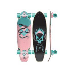FLYING WHEELS Carving Skateboard 32 Snakull pink turquoise