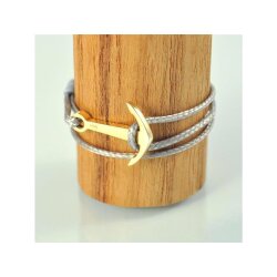 Silver+Surf bracelet size L Ancor Pure gold plated