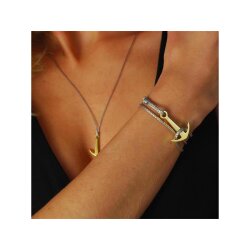 Silver+Surf Silber Schmuck Anker Gr L vergoldet