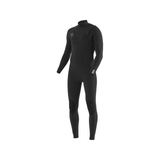 VISSLA Seven Seas 4.3mm neoprene wetsuit fullsuit with chest Zip black