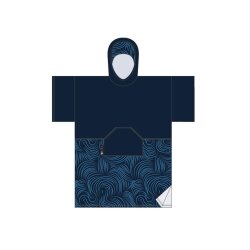 MADNESS Change Robe Surf Poncho Unisize Navy Swirl blue