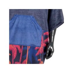 MDNS Change Robe Surf Poncho Unisize Navy Palm
