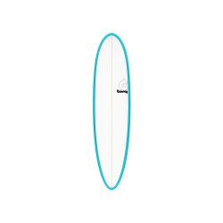 Surfboard TORQ Epoxy TET 7.6 Funboard Blau Pinline