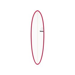 Surfboard TORQ Epoxy TET 7.2 Funboard Red Rail