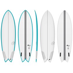 Surfboard TORQ Twin Fin Fish Board TEC
