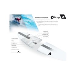 Surfboard TORQ Epoxy 7.0 TEC M2 carbon wei&szlig;