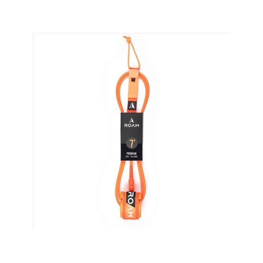 ROAM Surfboard Leash Premium 7.0 215cm 7mm Orange