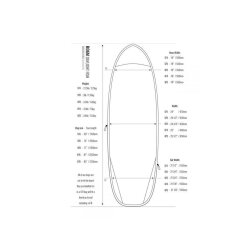 ROAM Boardbag Surfboard Daylight Hybrid Fish 6.0