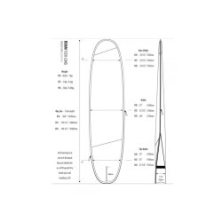 ROAM Boardbag Surfboard Tech Bag Longboard 9.6