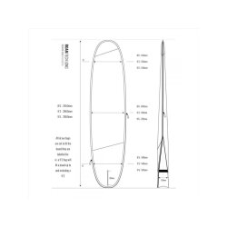 ROAM Boardbag Surfboard Tech Bag Longboard 9.6