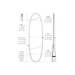 ROAM Boardbag Surfboard Tech Bag Funboard 7.0