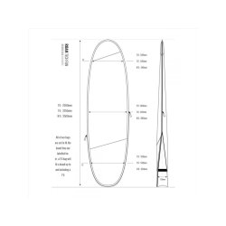 ROAM Boardbag Surfboard Tech Bag Funboard 7.0