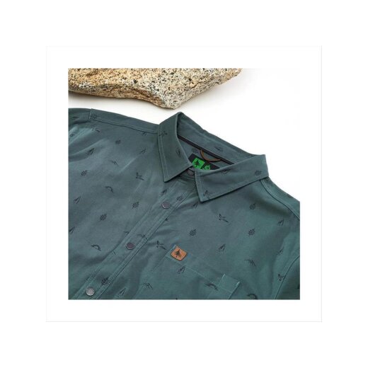 Hippytree Hemd Shirt Token Woven Slate langarm Hemd Gr&ouml;&szlig;e  XL