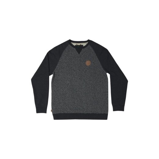 Hippytree Ballard Crew Sweatshirt Pullover Sweater Hoodie zipless grau schwarz Gr&ouml;&szlig;e  M