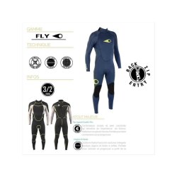 Soöruz Fly Fullsuit 3.2mm Neoprene Front Zip Wetsuit...