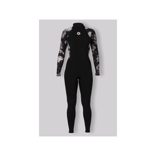 SISSTR Evolution 3.2mm Eco wetsuit print flower pattern back zip black women wetsuit