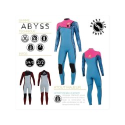 Soöruz Abyss 5.4mm Eco Wetsuit women neoprene Blue