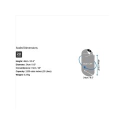 OverBoard wasserdichter Packsack 20 Liter Gelb