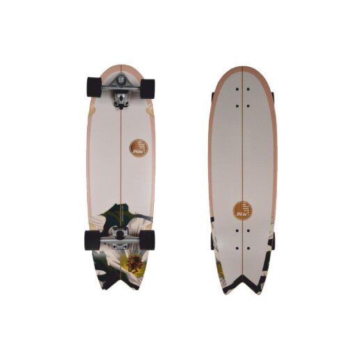 SLIDE] Surfskate Skateboard SWALLOW NOSERIDER 33 teal