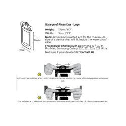 Overboard waterproof iPhone case size L black
