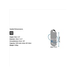 OverBoard wasserdichter Packsack 40 Liter Blau