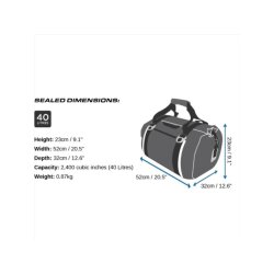 Overboard Waterproof Duffel Bag 40 Liters Black